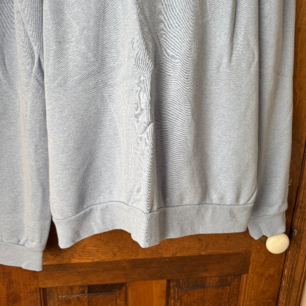 Lacoste Light Blue Pullover Hoodie w/Drawstring Sweatshirt Size 9 - Picture 7 of 11